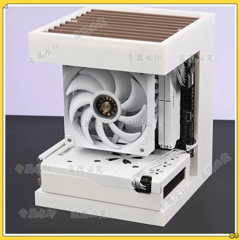 

Desktop sea view room computer itx small chassis supports 17X17 including screws, nuts, and power buttons