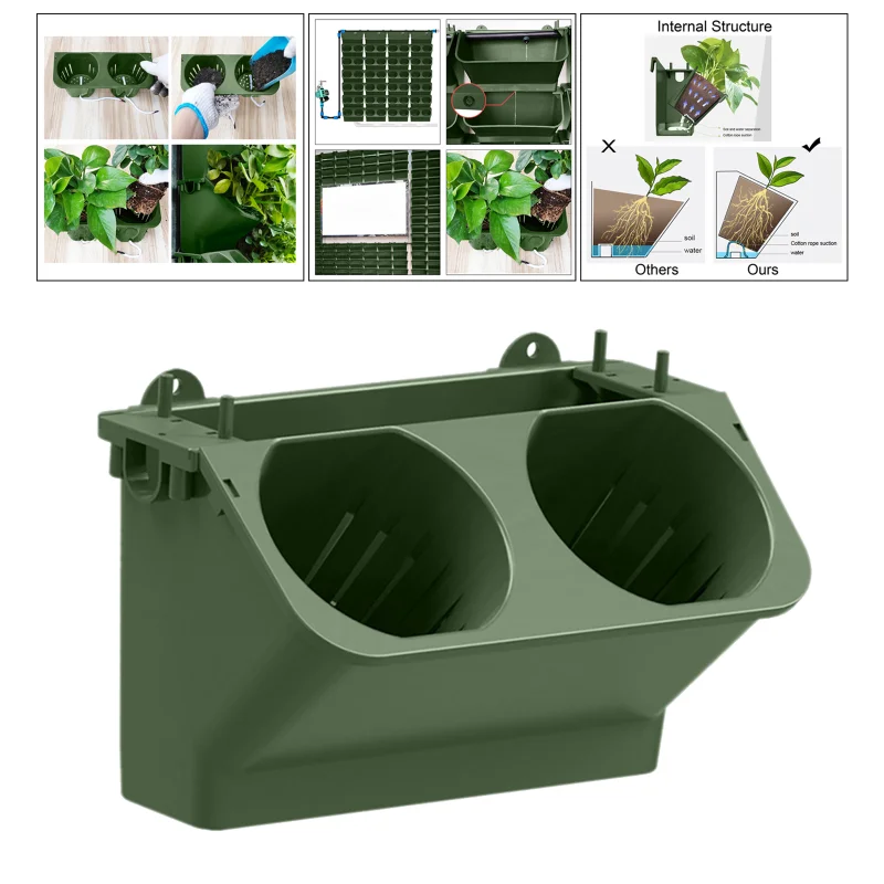 Wall Hanging Planter Vertical Plant Pouch Pot Garden Planter Container Flowers Vegetables Herbs Indoor Outdoor Garden Decor