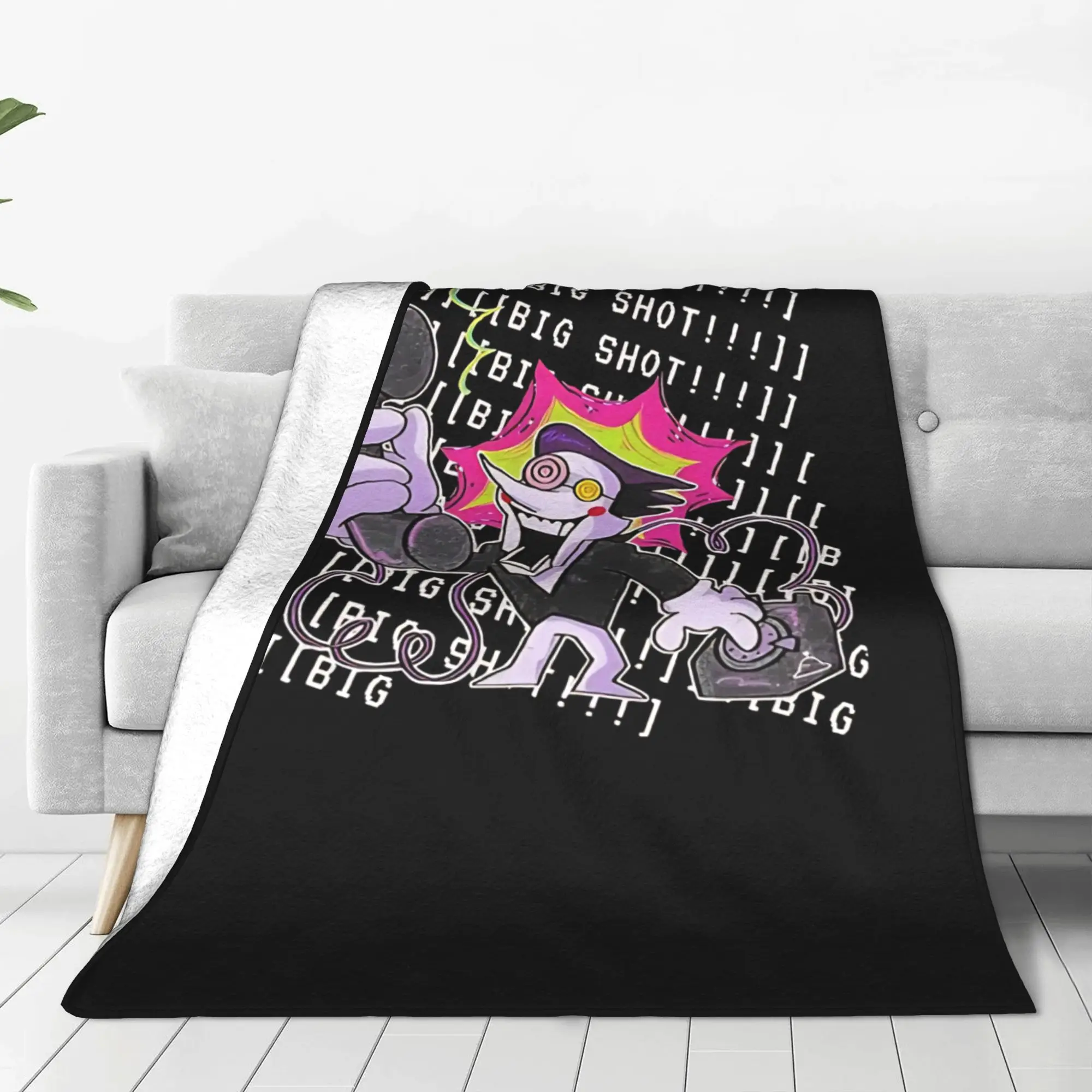 1PC Home Cutecore Gothic Fantasy Creature Deltarune Blanket Super Cosy Plush Home Living Room Sofa Halloween