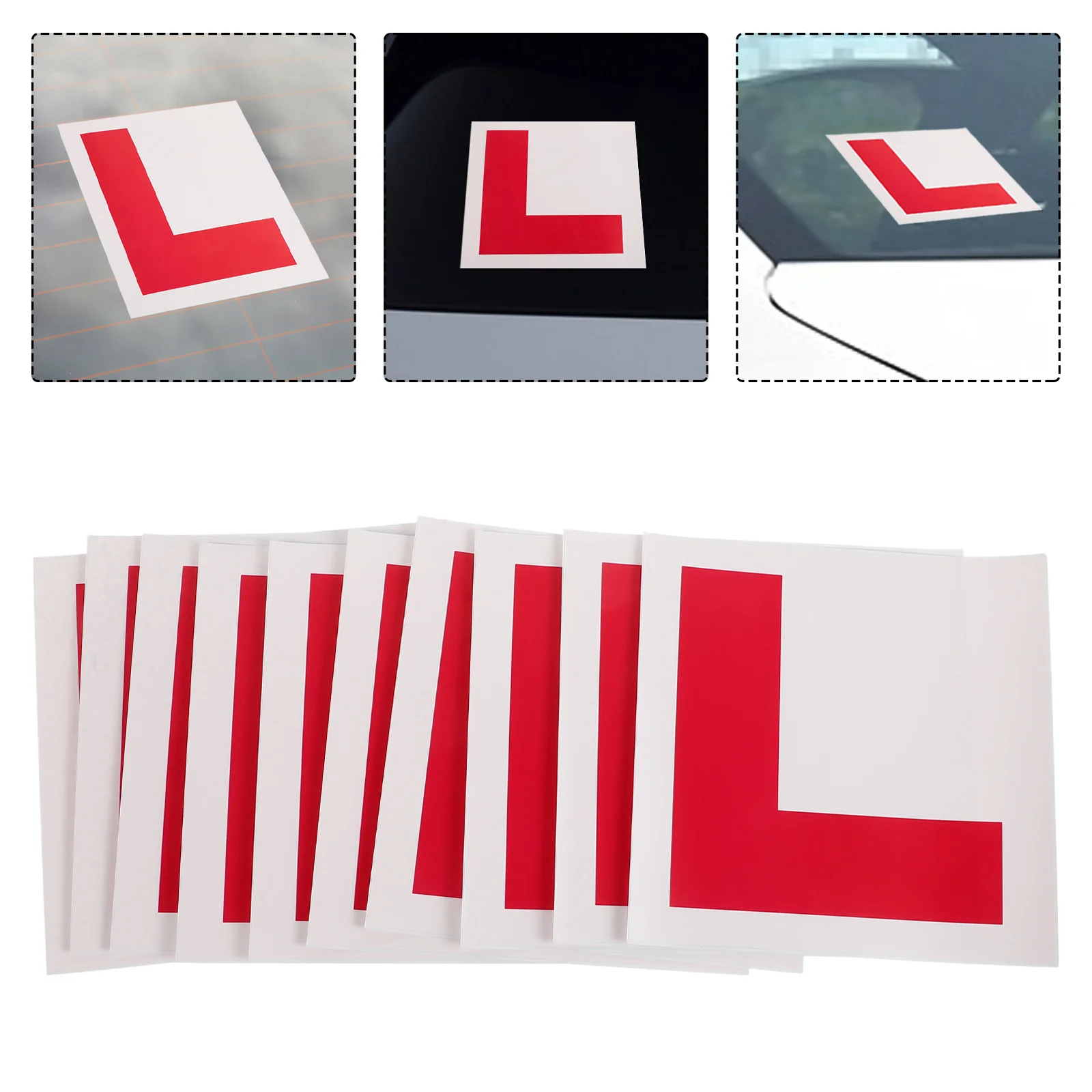

10 Pcs Car Logo Sticker Driver Magnet Stickers Learner Sign for Front License Plate Mount Plates Mounting New