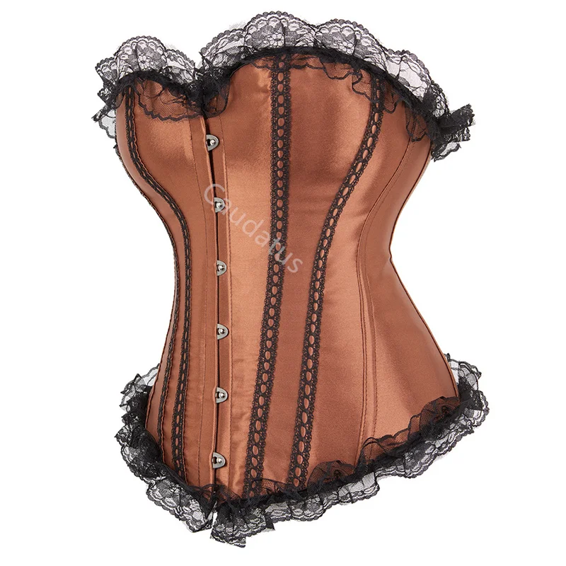 Corset Bustier Top Plus Size Overbust Lace up Gothic Showgirl Clubwear Sexy Vintage Lingerie Burlesque Costume Women Clothies