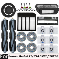 Accessories For Ecovacs Deebot X1/T10 OMNI/TORBO Accessories Robot Vacuum Cleaner Parts Vacuum Cleaner Dust Bag Filter Hepa Side