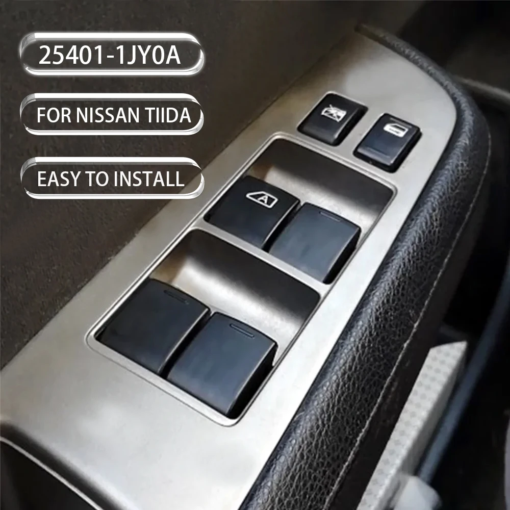 25401-1JY0A 254011JY0A Master Power Window Switch For Nissan Tiida C11 SC11 C11Z 2006-2010 Front Left Car Accessories