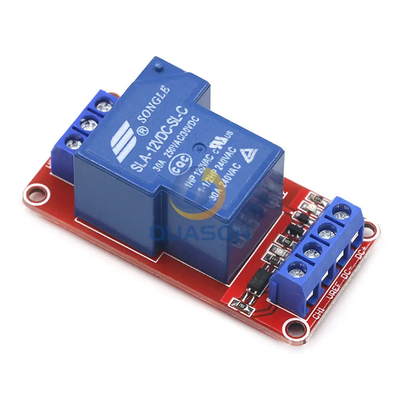 1PCS 5V 30A Two-way isolation relay module High/low level trigger 5V 30A 1-Channel Relay Module+Electronic With Optocoupler