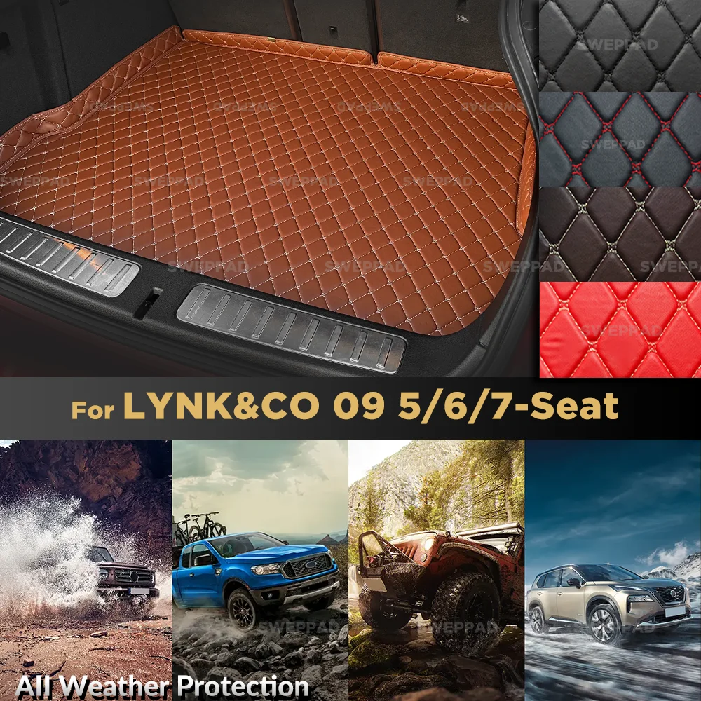 

SWEPPAD для LYNK & CO 09, 5/6/7-сиденье 2021-2024, индивидуальный коврик для багажника автомобиля, антигрязная накладка, грузовая подкладка, автомобильные аксессуары для интерьера