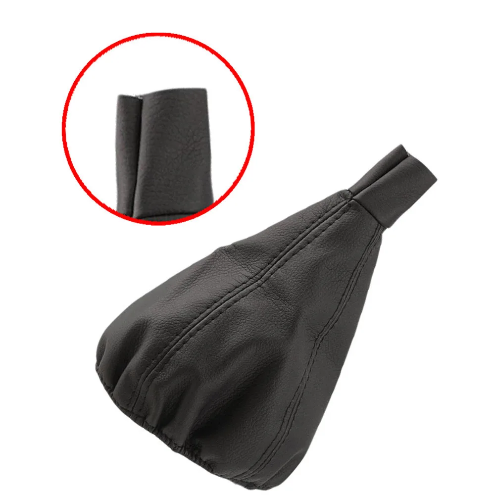 PU Leather Car Gear Shift Stick Gaiter Boot Dust-Proof Cover Universal Gearbox Handle Protection Black Car Gear Shift Cover