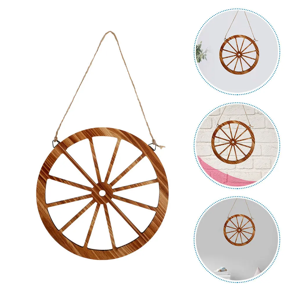 

Rustic Wooden Wheel Wall Decor Vintage Wall Hanging for Living Room Bedroom Western Farmhouse Home Decoration Western Room Decor