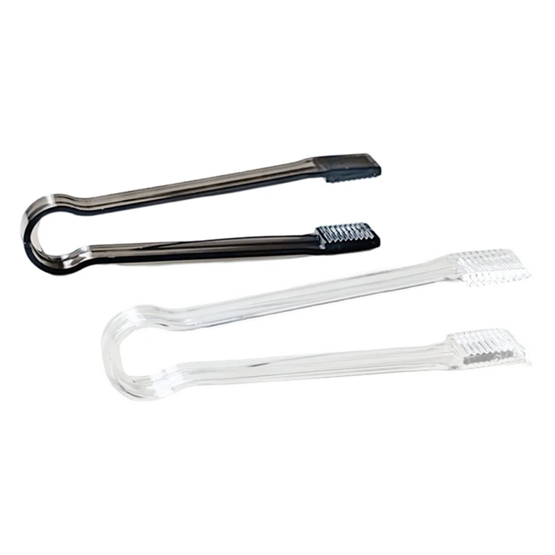 1PC Clear Plastic Barbecue BBQ Clip Bread Food Ice Clamp Ice Clip Tongs Tool Bar Kitchen Accessories