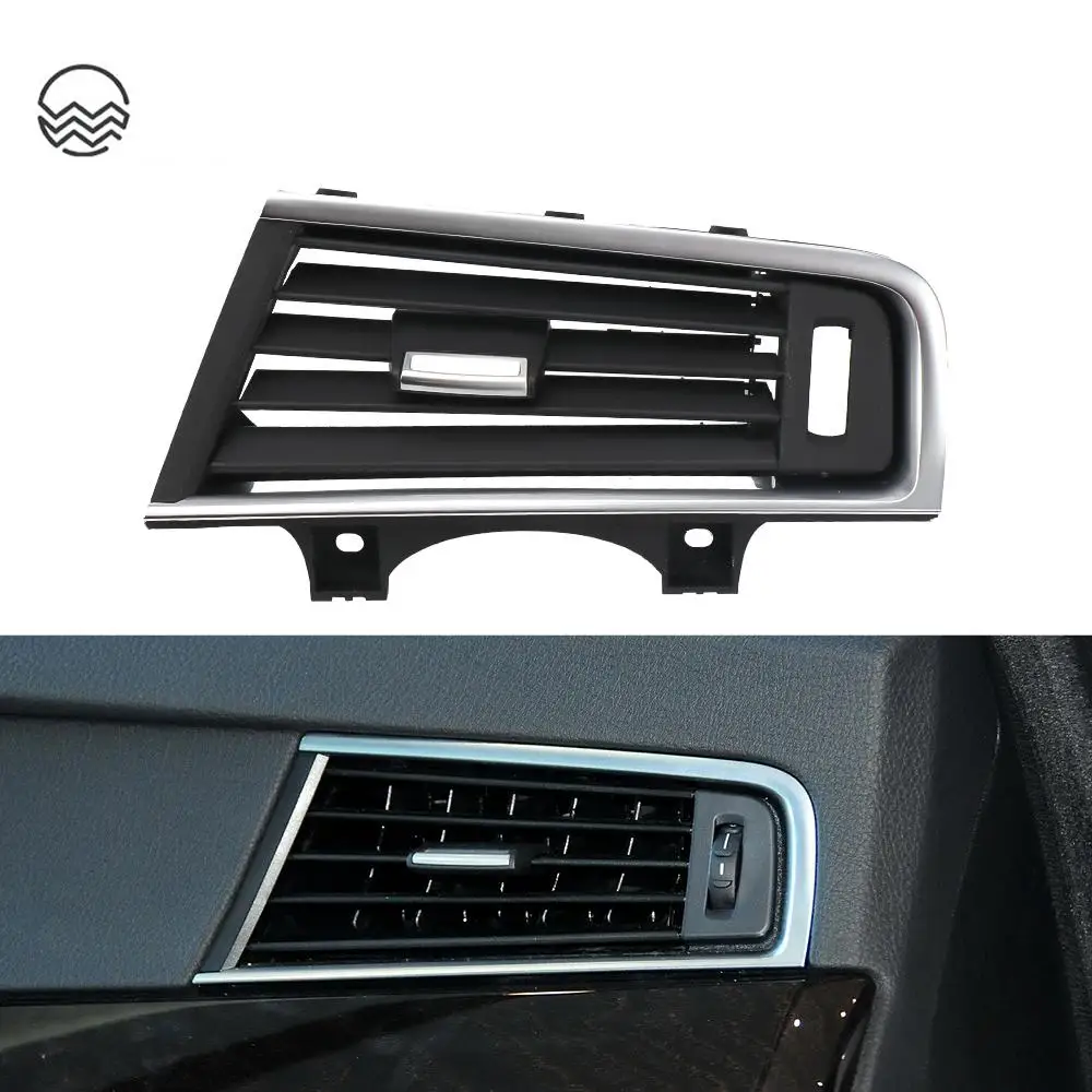 Car Front Right Fresh Air Conditioning Vent Outlet Chrome Plain Black Grille Panel For BMW 5 Series GT F07 528 535 550i