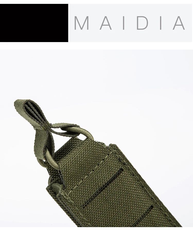 Nylon 9mm Magazintasche 1000D Lasergeschnitten Leichtgewicht Einzelne Molle Taktische EDC-Taschen Rucksack Weste Jagdzubehör – Detail 17