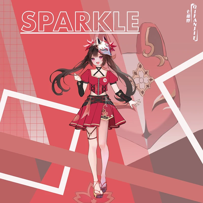 

Game Honkai: Star Rail Sparkle Cosplay Dress Women Girl Sparkle JK Uniforms Costume School Summer Party Dress