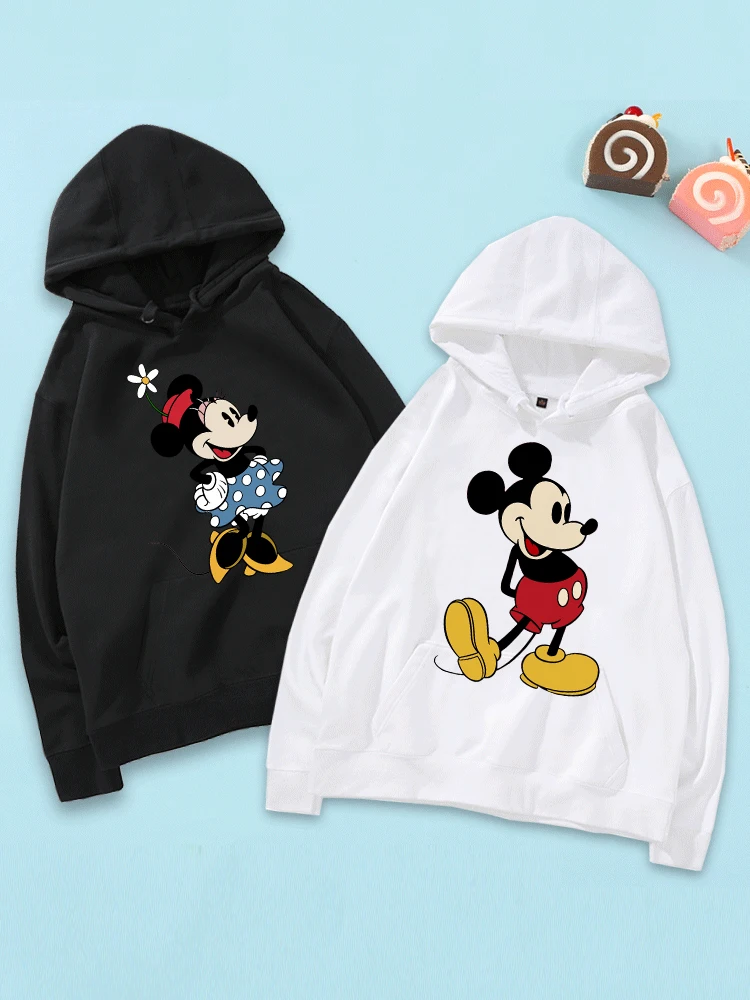 Autumn and Winter Mickey and Minne Cartoon Anime periphery Women's Hoodie new style Fashion and casual Couple's clothing hoodie