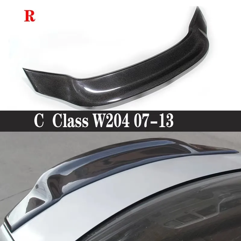 

For Mercedes Benz C Class 2007-2013 W204 C200 C260 Carbon Fiber Spoiler Shunt Rear Tail fins Duckbill Car Retrofit the rear wing