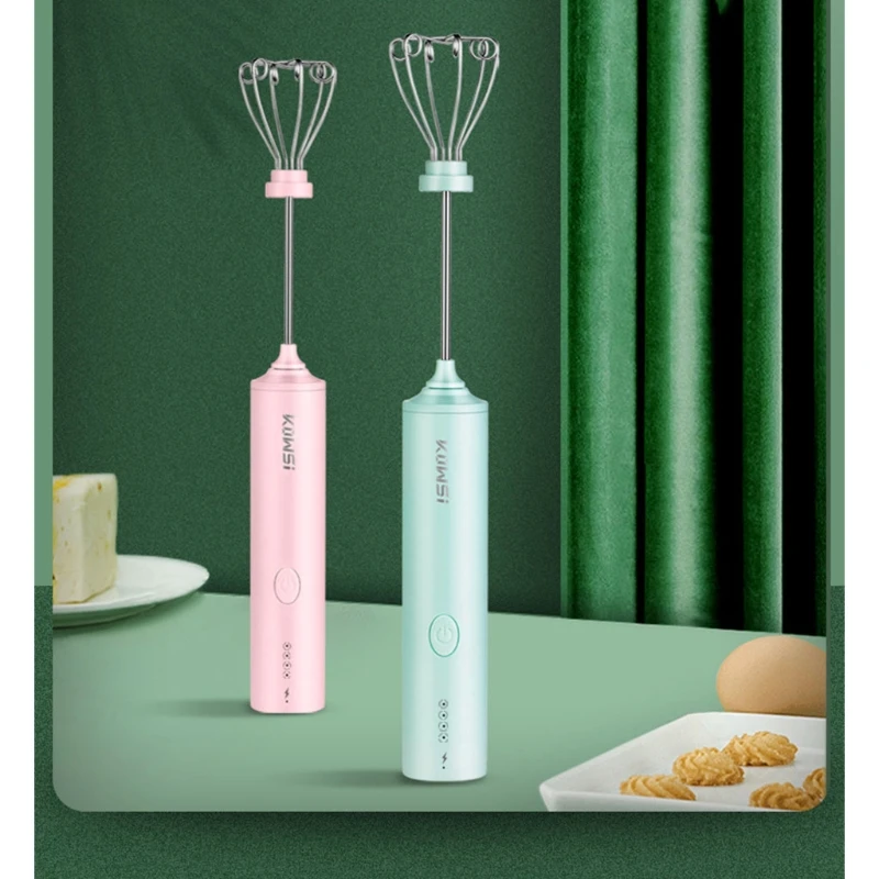 Electric Egg Beater Mini Mixer 2 Pcs Mixing Rods Rechargeable for Mashed Dropship