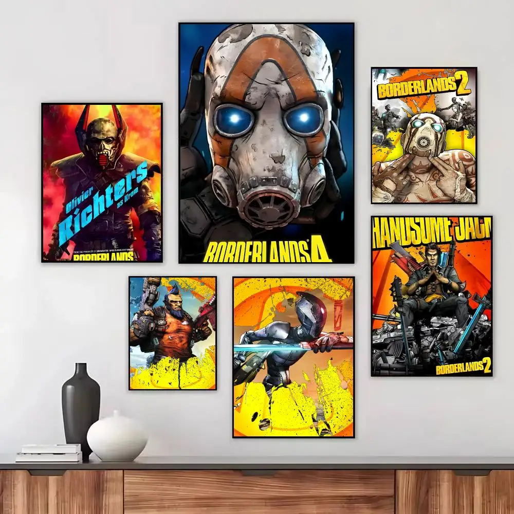 Game Borderlands Poster Wall Art Printed Decor Sticker Stylish Home Gift for Living Room Bedroom Corridor Cafe