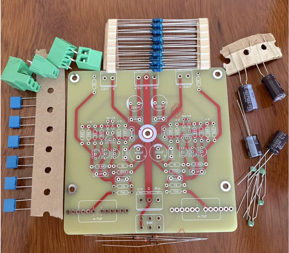 4-channel front-end mixing board with fever separation, semi-finished front-end board, spare parts, PCB motherboard