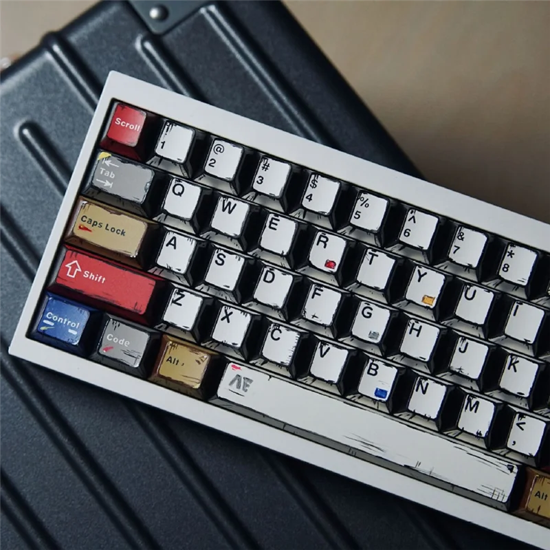 

AY14-PBT колпачки для клавиш в стиле комиксов Cherry Profile 141 клавиш, набор колпачков для клавиш, подходящие переключатели Cherry MX для механической клавиатуры