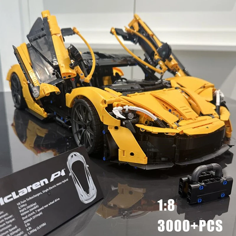 Kalein 2024 new 3893Pcs technical mechanical group building blocks 1:8 P1 model supercar building blocks toy boy gift