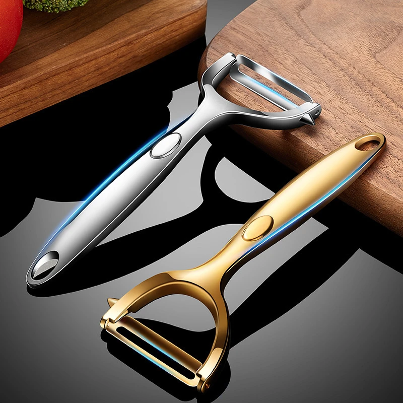 Sharp zinc alloy peeling knife, comfortable grip, smooth and labor-saving, durable, easy to clean and practical.