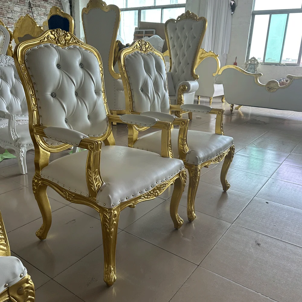FSDKX  Supplier Hotel Lobby Hall Bride Groom Royal King Throne Wedding Furniture Chair for Event China