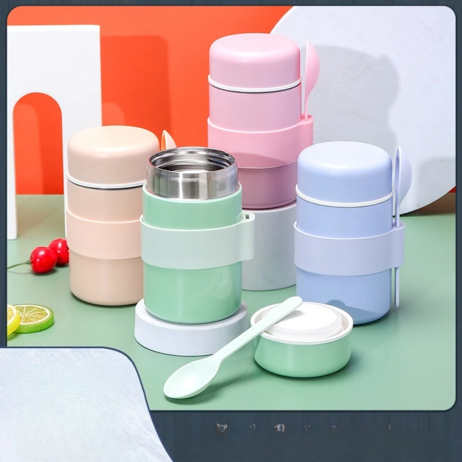 

New high value color matching stainless steel compact portable outdoor insulation cup multifunctional insulation pot