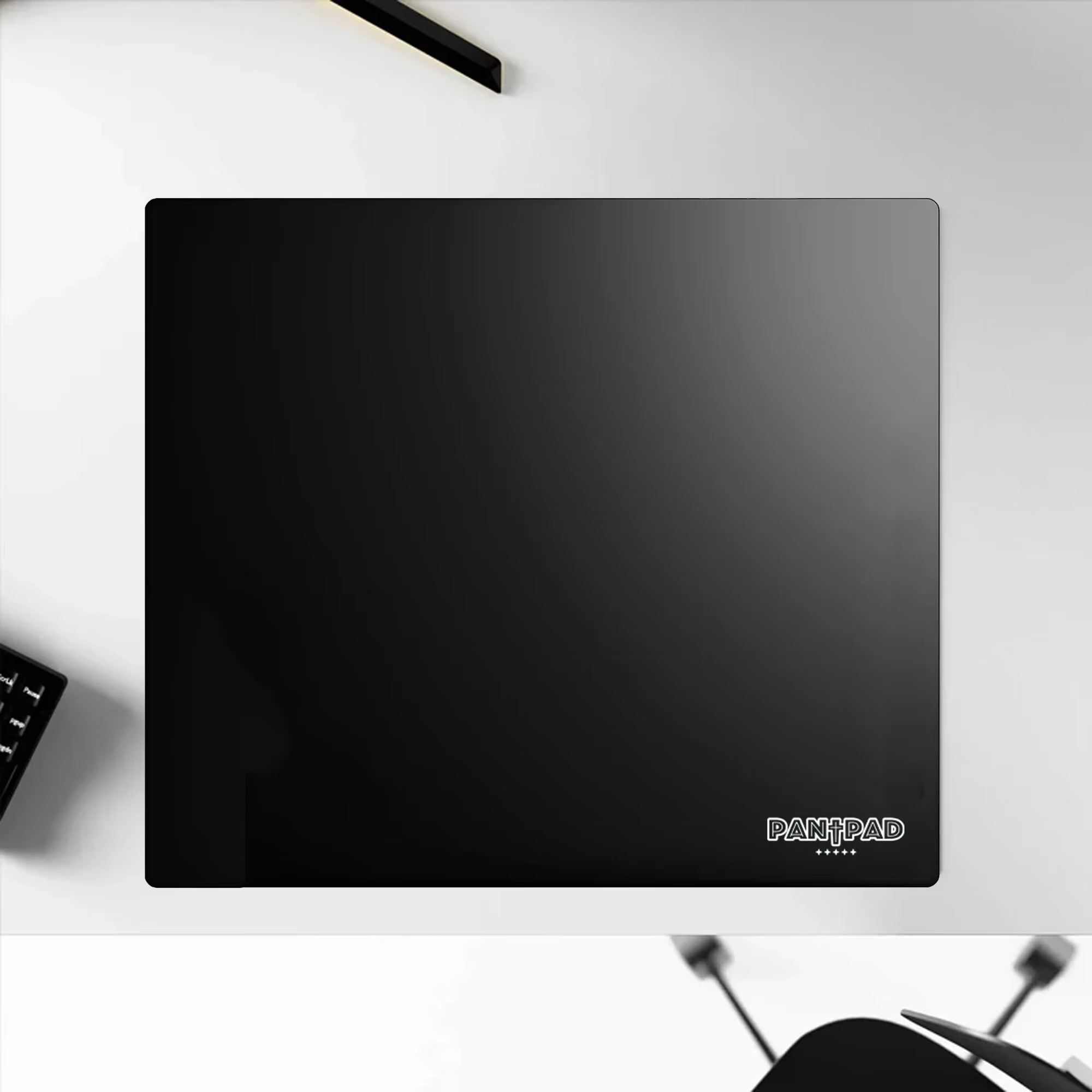 For WALLHACK PANPAD Basic Black And White Glass Mouse Pad E-sports Desk Pad Gaming FPS Extra Large Size Custom Mousepad Replica