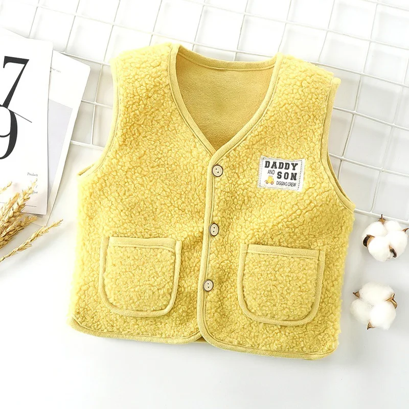 Children\'s Fleece Vest Autumn Winter Waistcoats for Kids Thick Baby Cardigan Boys Girls Outerwear Toddler Jackets Clothes