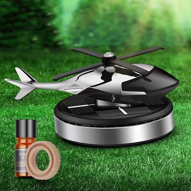 

Car Helicopter Air Freshener Solar Power Plane Fragrance Diffuser Ornament Dashboard Perfume Decoration Hot Sale Car Helicopter