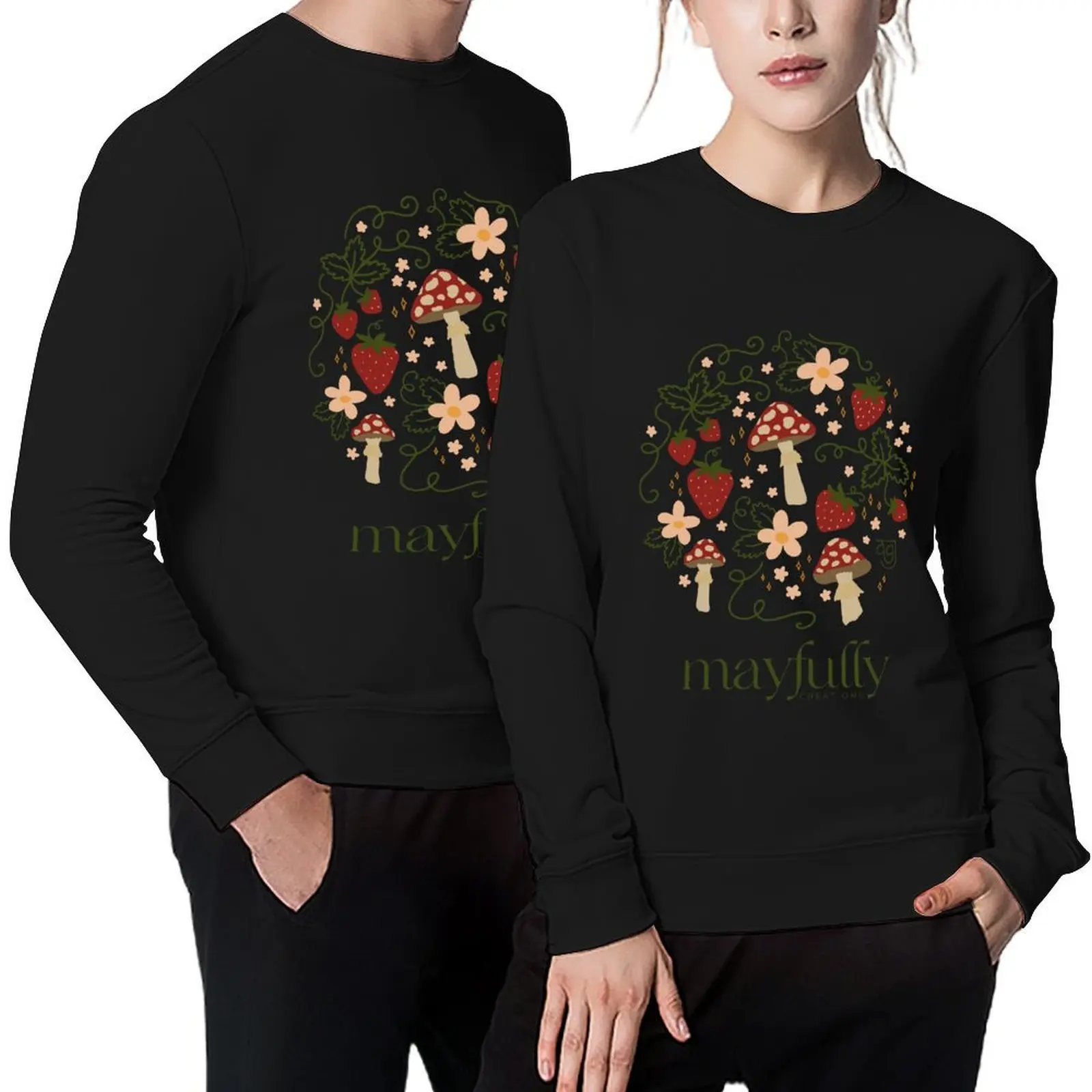 

Mushrooms and more! Pullover fashion men men's winter sweater autumn clothes mens designer clothes sweatshirt men