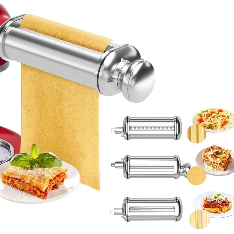 

Pasta Maker Attachments for Mixer Accessories, Including Pasta Sheet Roller Spaghetti Fettuccine Cutter, Press Noodle USOrigin