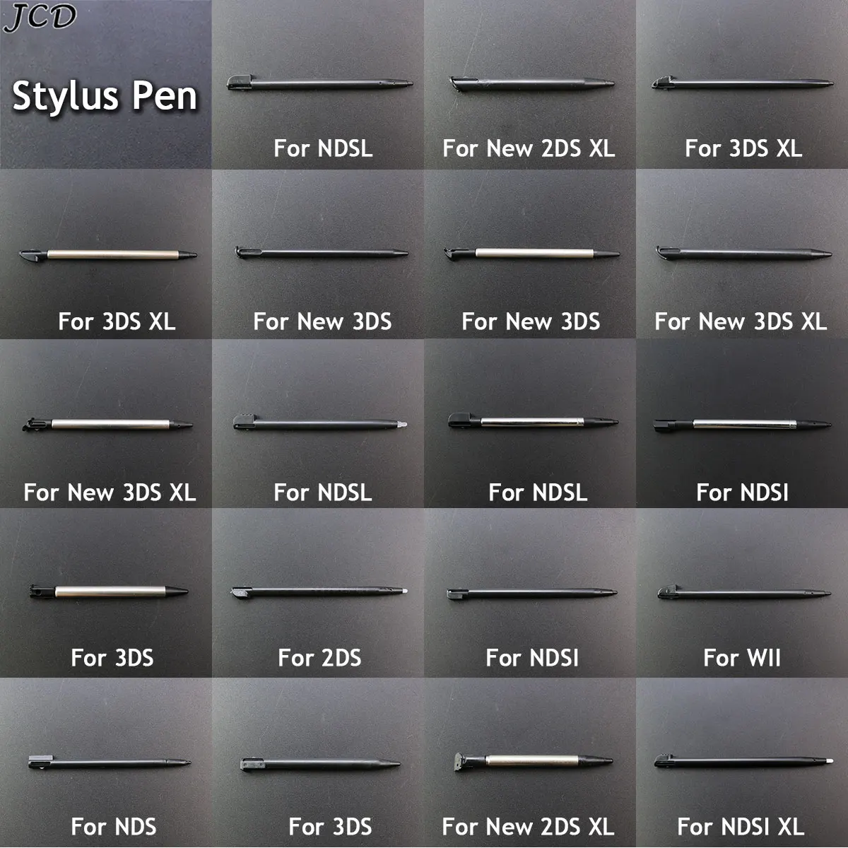 JCD 10PCS Metall Teleskop Stylus Kunststoff Stylus Touchscreen Stift für 2DS 3DS Neue 2DS LL XL Neue 3DS XL LL Für NDSL NDSi – Detail 4