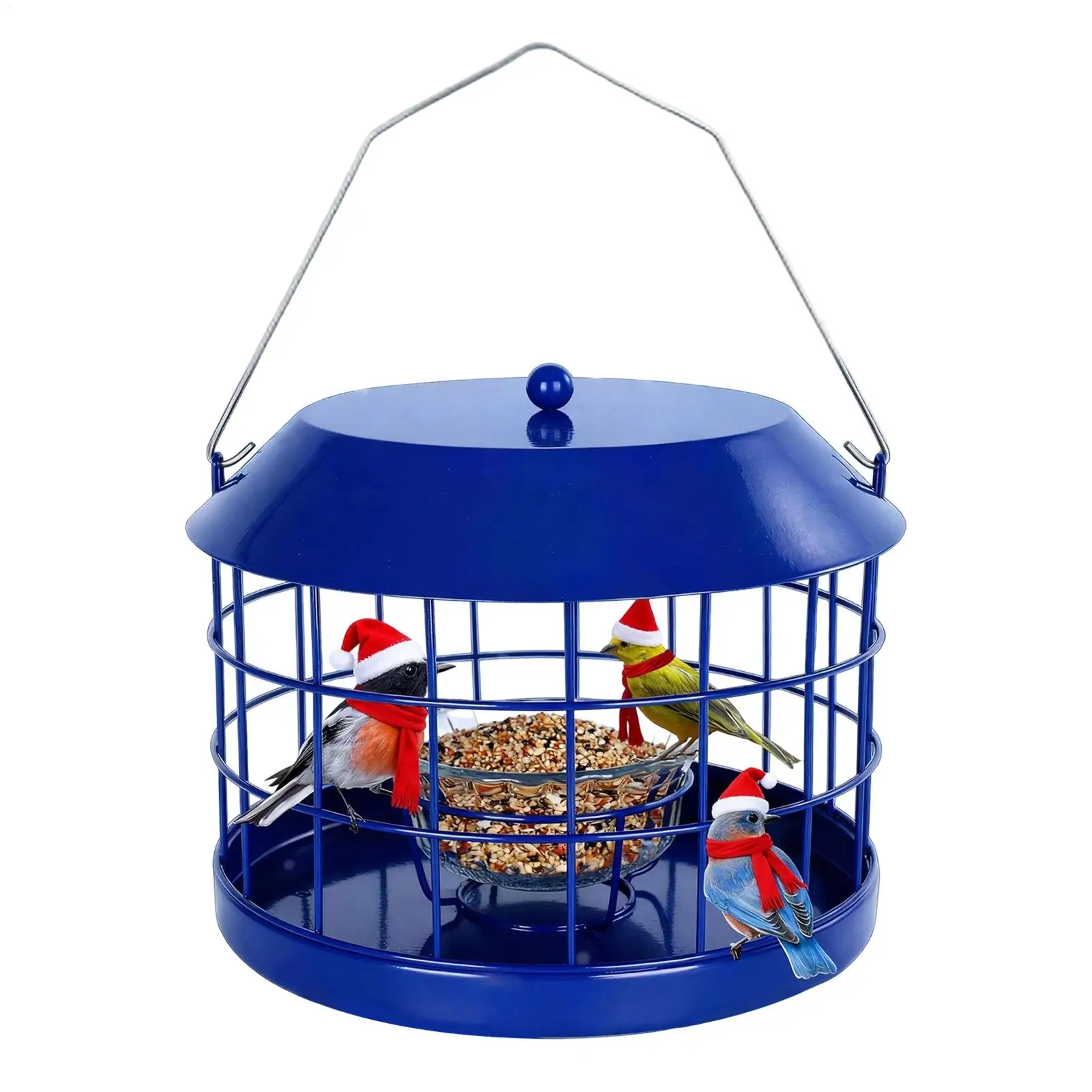 

Bird Feeders For Outdoors Hangable Caged Decor Anti Squirrel Bird Feeder For Garden Backyard Patio Lawn Window Balcony Deck