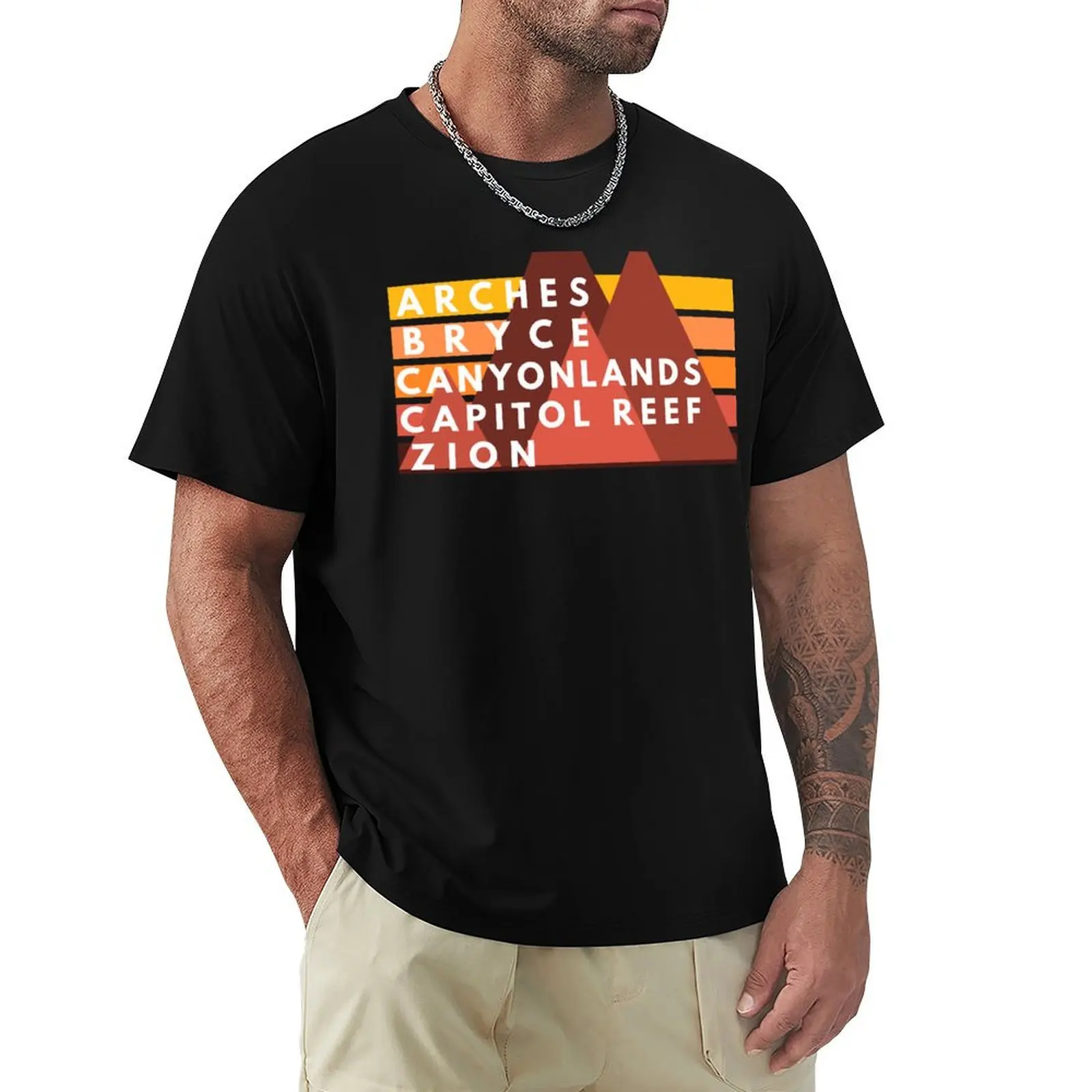 Utah Mighty 5 National Parks Arches Bryce Canyonlands Capitol Reef Zion T-Shirt Casual Daily Graphic Tee
