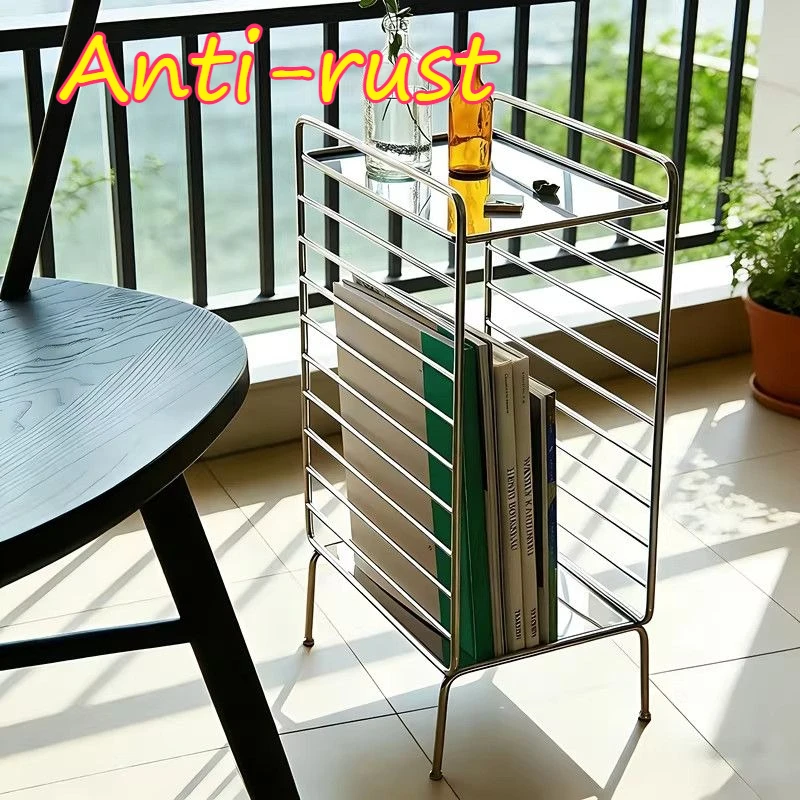 Creativity Iron Side Table High Load Bearing Anti-rust Durable Coffee Tables Minimalist Nordic Line Style Living Room Furniture