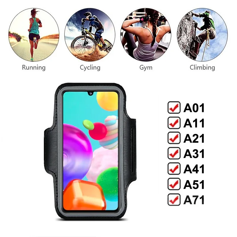 Arm Band Case For Samsung Galaxy A01 A11 A21 A31 A41 A51 A91 A71 Waterproof Running Sports Phone Holder Bracelet Arm Gym Pouch