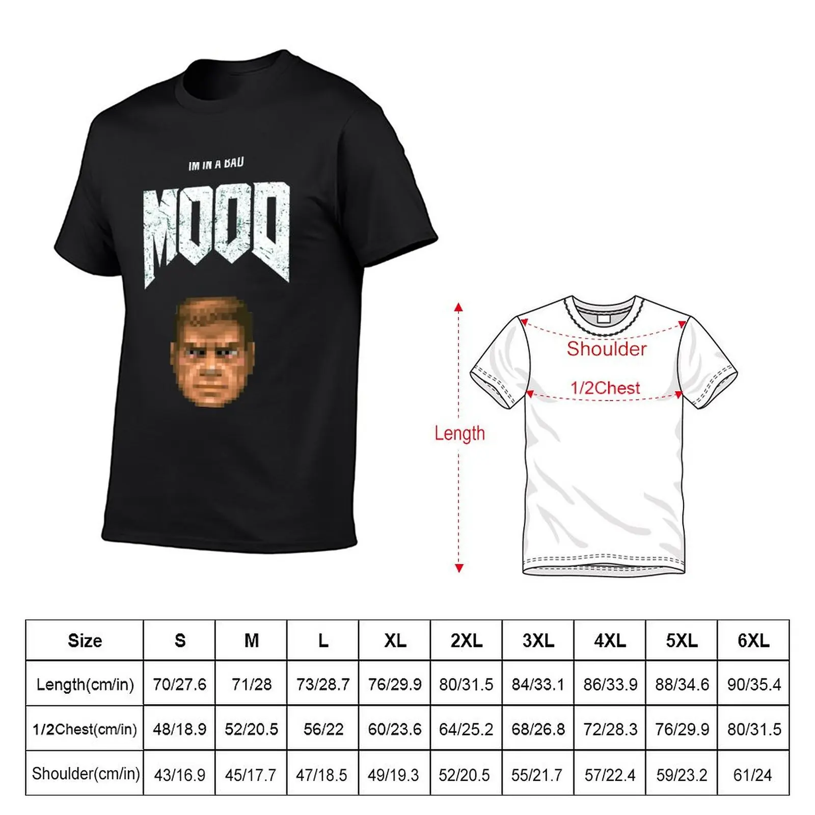 Bad MOOD Essential T-shirts Cute T-shirt Crewneck  Sports  Funny Novelty Leisure Eur Size image 3
