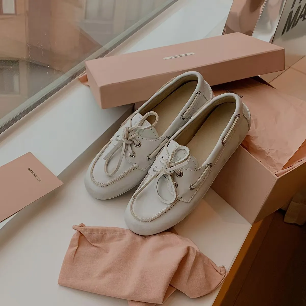 المرأة خمر المتعثرة موضة عادية كعب مسطح المتسكعون مع جلد الغنم وحيد المطاط تسولي الخريف الكبار الأحذية