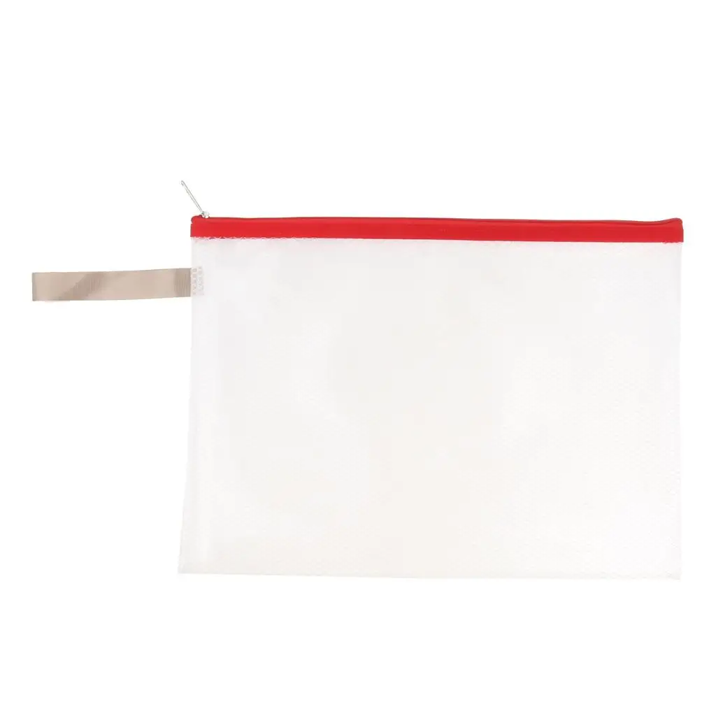 Suministros de oficina de la escuela de los bolsos con cremallera de la malla impermeable del archivo del documento