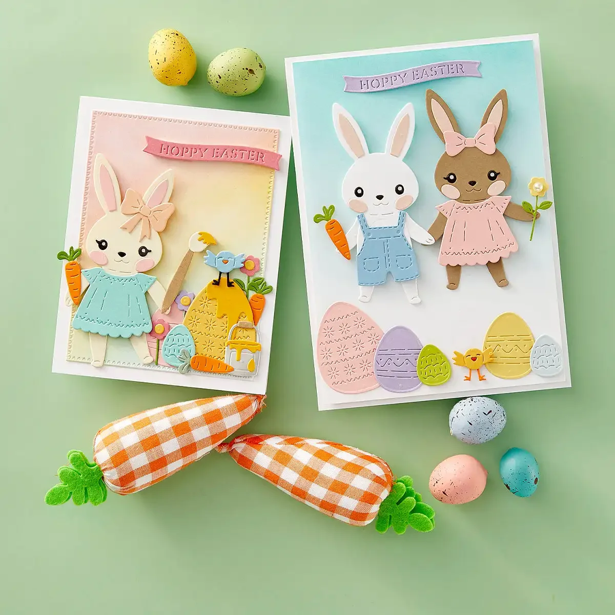 2025 Spring Easter Bunnies Chicken Eggs Canopy New Cutting Dies Stamps Hot foil Stencil Wax Seal for DIY Scrapbook Card Craft