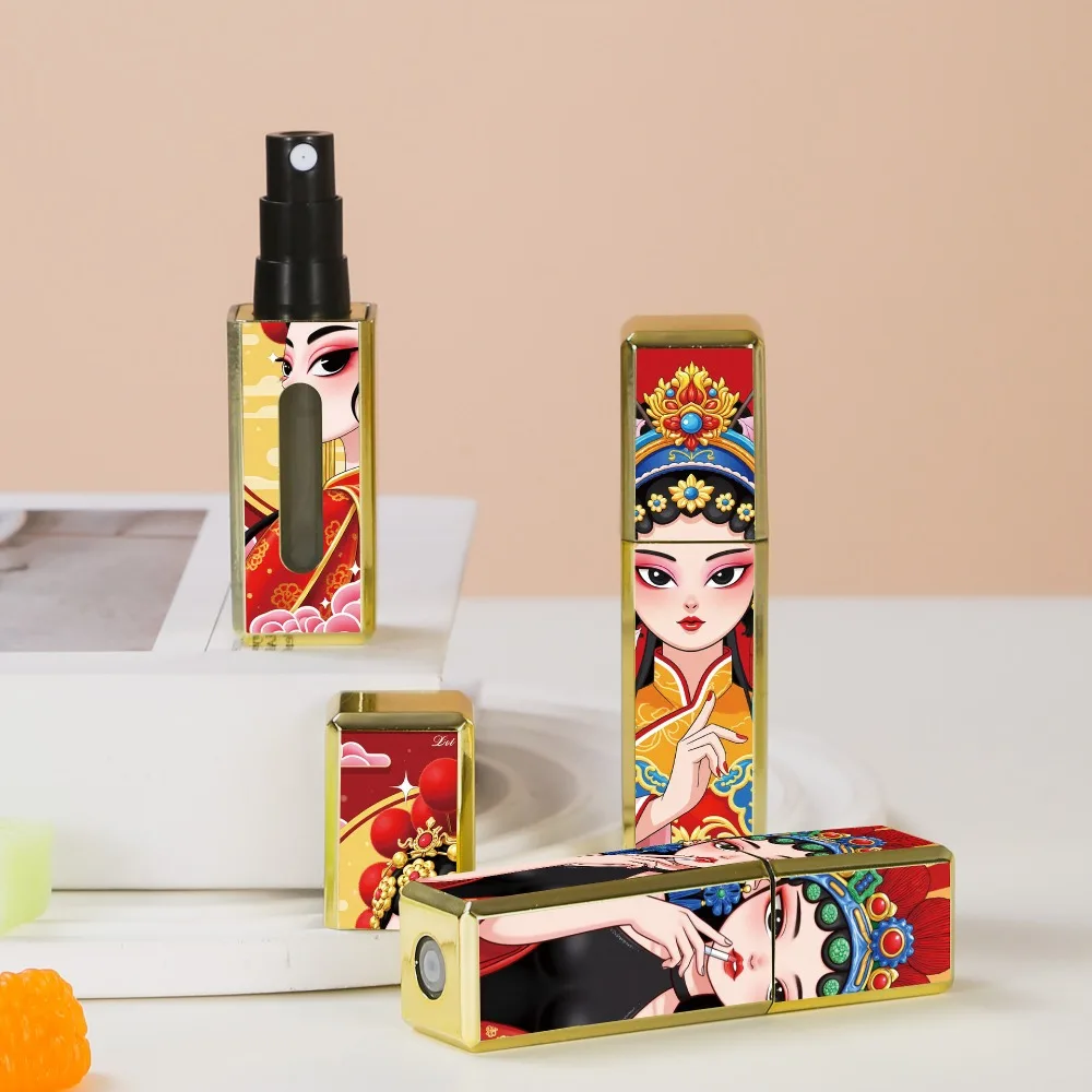 New 5ml Mini Perfume Bottle Empty Portable Spray Rotating Bottle Refillable Storage Sprayer Spray Atomizer Bottle
