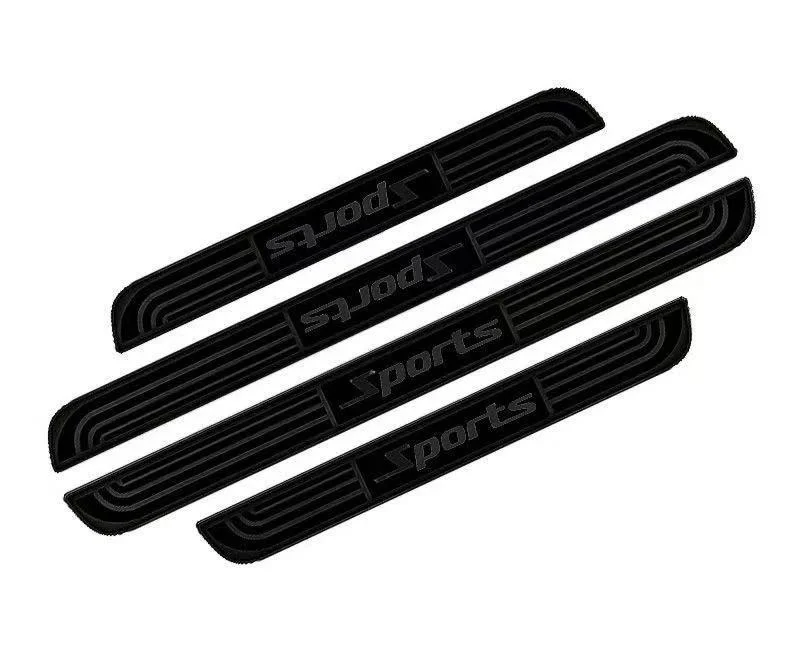 4-teiliger Universeller Autotürschwellenschutz Anti-Kratz-Gummistreifen Auto-Trittkantenschutz Abnutzungsschutz Schwarz Limousine SUV Styling – Detail 7
