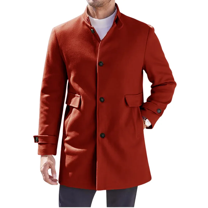 In Stock Independent Station2024New Woolen Coat Men's Coat Japanese and Korean Casual Coat Hot Orders