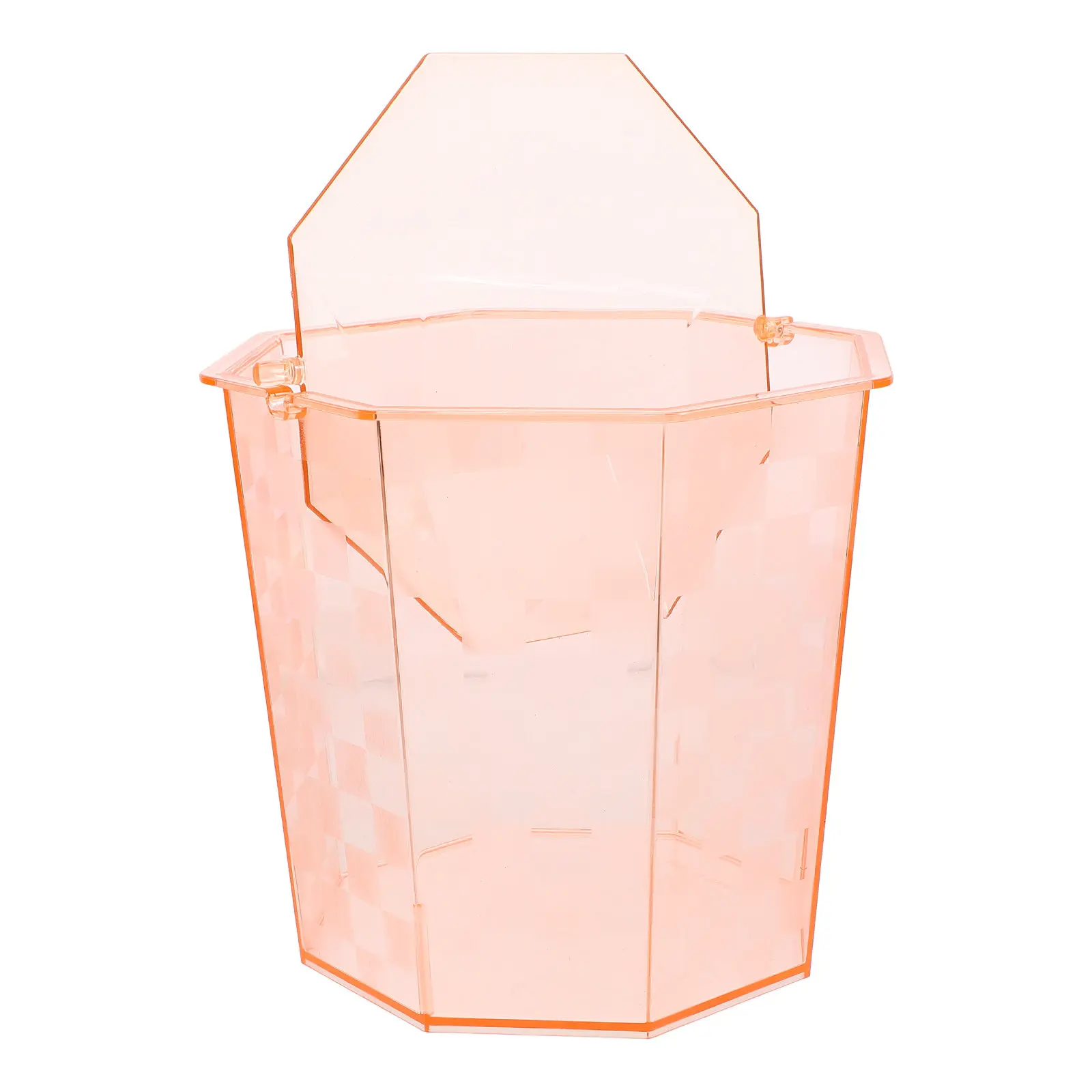 Small Trash Can with Lid Desktop Office Waste Bin Stylish Minimalist Design Odor Containing Compact Rubbish Bin for Dorm Room