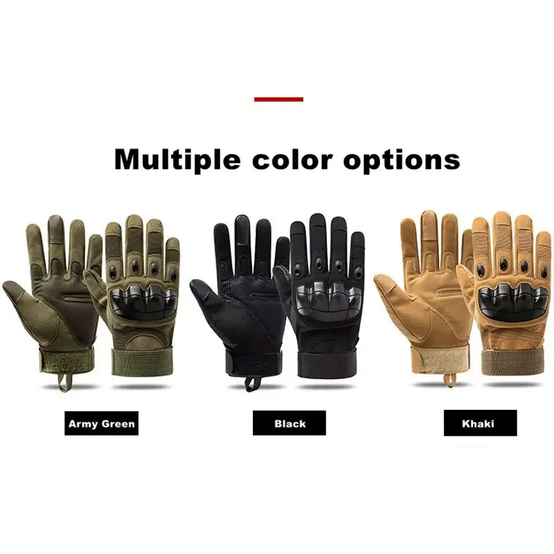 Tactical Gloves Outdoor Training Half Finger Cut Resistant Wear and Slip Resistant Protective Hunting Full Finger Walking Gloves