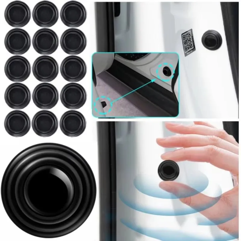 

10-50 шт. амортизирующих прокладок для автомобильных дверей, звукоизоляционные противоударные накладки, утолщенные амортизирующие наклейки, защита от столкновений, наклейки на двери