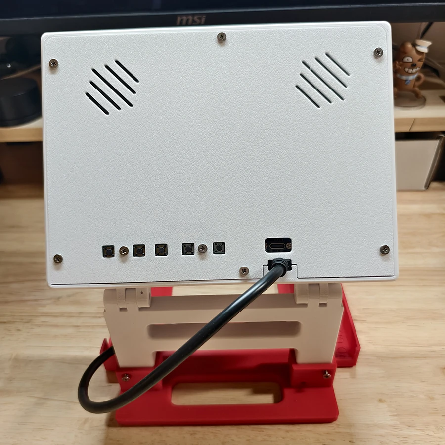 Nueva PANTALLA LCD para consola de juegos LAVA FC, mini monitor de 8 PULGADAS con estéreo de alta fidelidad, pantalla 4:3, portátil, plegable