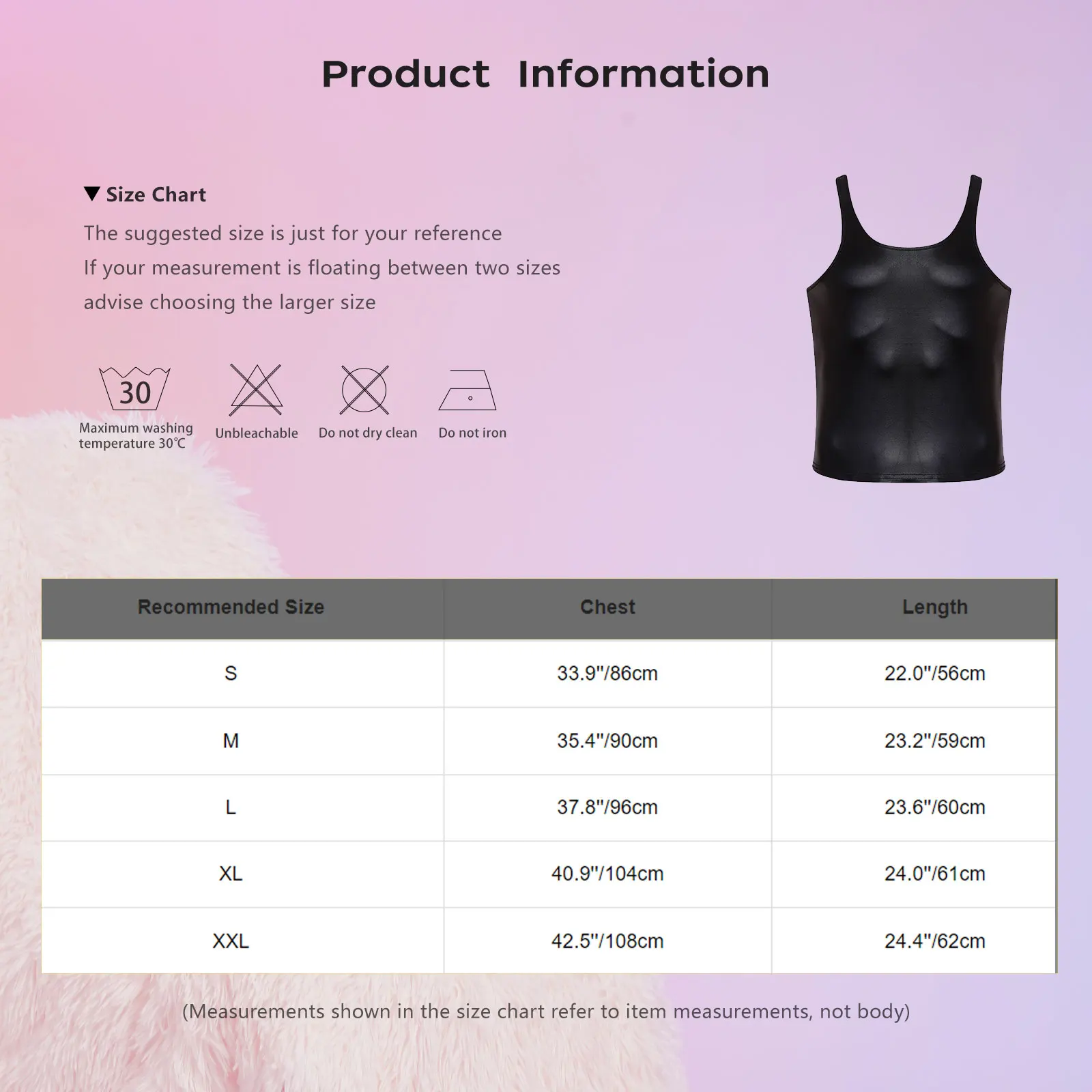 Men Metallic Shiny Leather Slim Fit Tank Top Sleeveless Disco Vest Singlet T-shirt Showing Muscle Clubwear for Rave Party Top