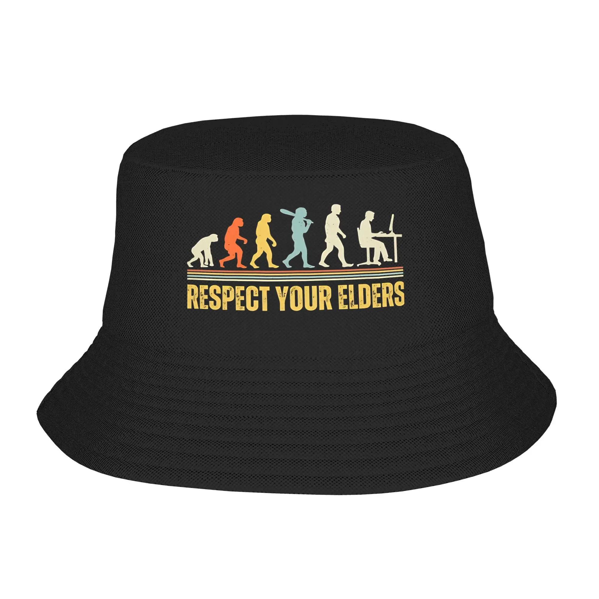 Respect Your Elders Gaming Bucket Hats Gift For Girls Lovely  Vocation Caps For Travel Lightweight