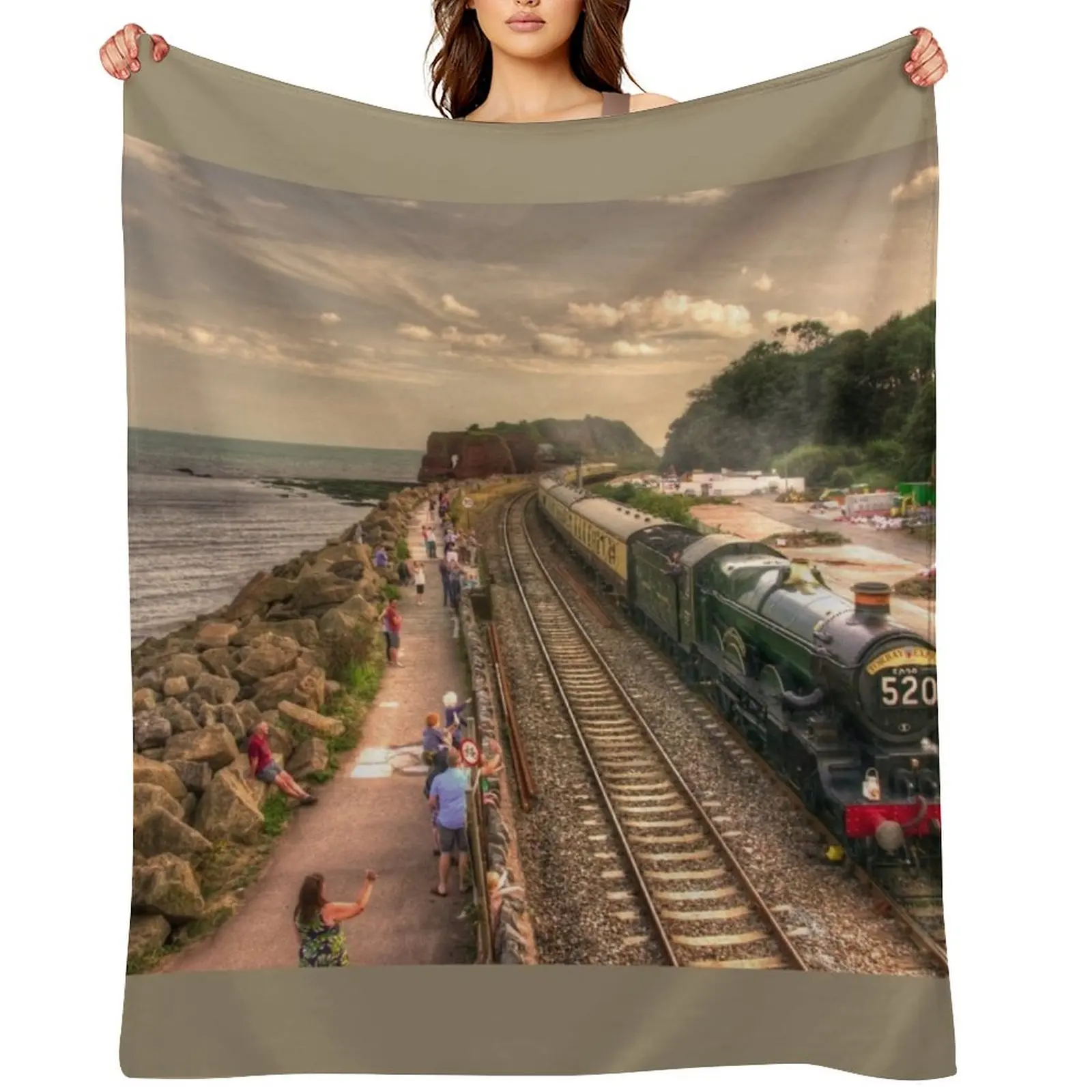 

Torbay Express at Dawlish Warren Throw Blanket Summer Giant Sofa Hair Decoratives Blankets