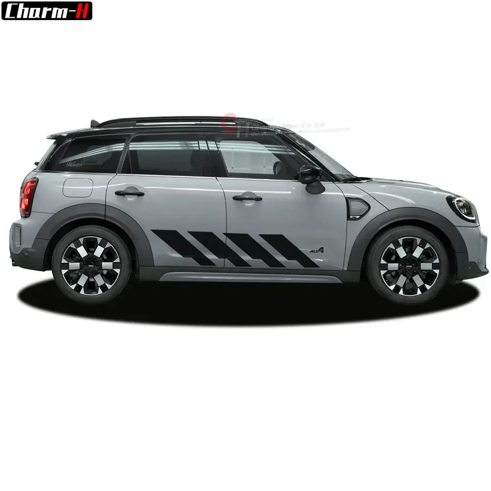 2 قطعة تصفيف السيارة الجانب تنورة سباق المشارب الشارات ديكور ملصق الرسومات لميني كوبر كونتري مان F60 2017-الحاضر #4